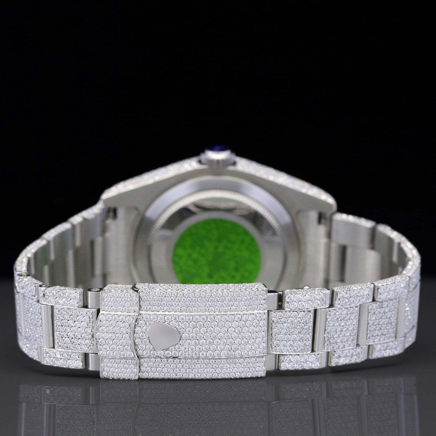 Luxury Fully Iced Out Moissanite Watch – VVS Diamond Bust down Automatic Bling Watch for Men with High-End Design