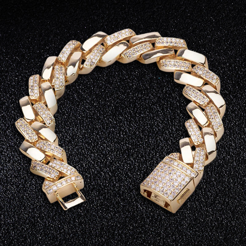 "10mm Moissanite Cuban Link Bracelet – Iced Out VVS Diamond-Look Hip Hop Jewelry for Men & Women"