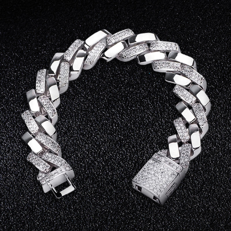 "10mm Moissanite Cuban Link Bracelet – Iced Out VVS Diamond-Look Hip Hop Jewelry for Men & Women"