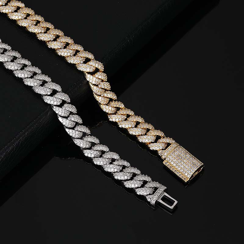 10MM "Moissanite Micro Paved Miami Cuban Link Bracelet – Iced Out VVS Diamond-Look Hip Hop Jewelry for Men & Women"