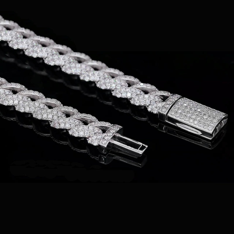 10MM "Moissanite Micro Paved Miami Cuban Link Bracelet – Iced Out VVS Diamond-Look Hip Hop Jewelry for Men & Women"