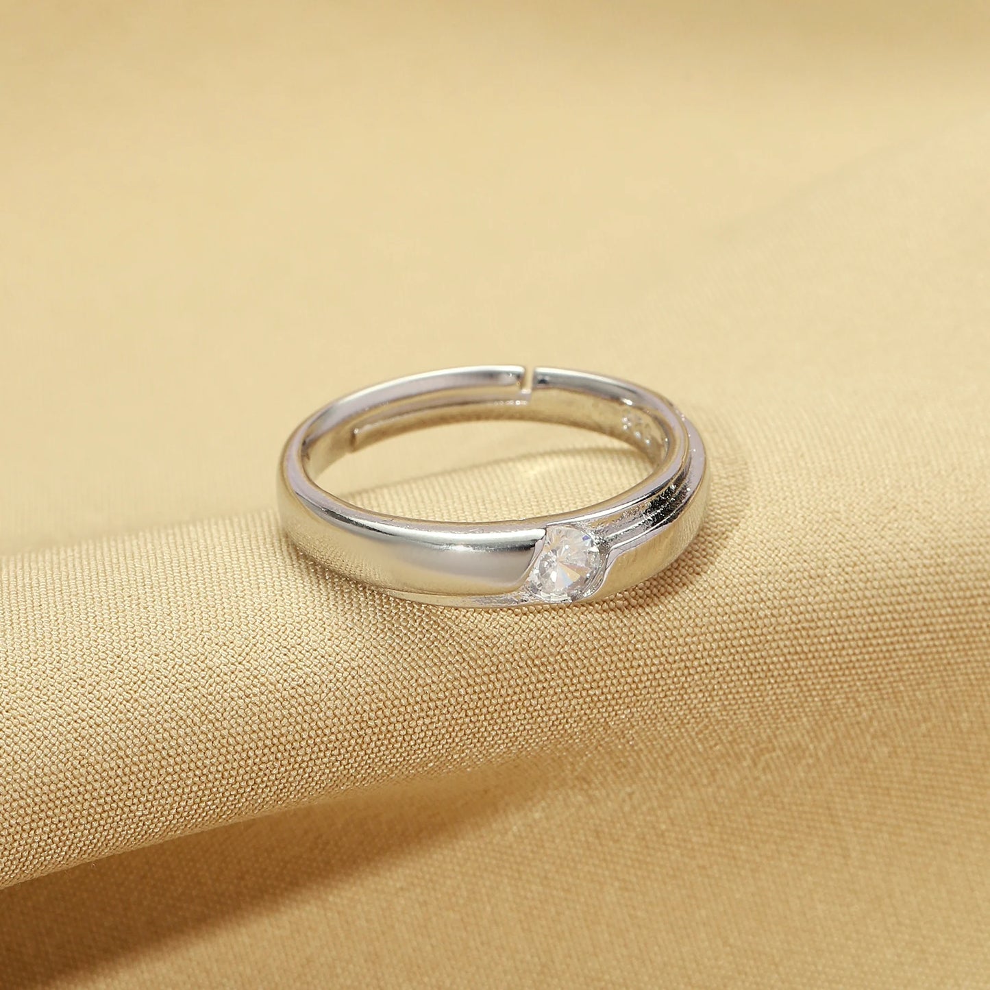 "Artificial Elegant Mystic Stone Ring for Women | Gold-Plated Adjustable Fashion Jewelry"