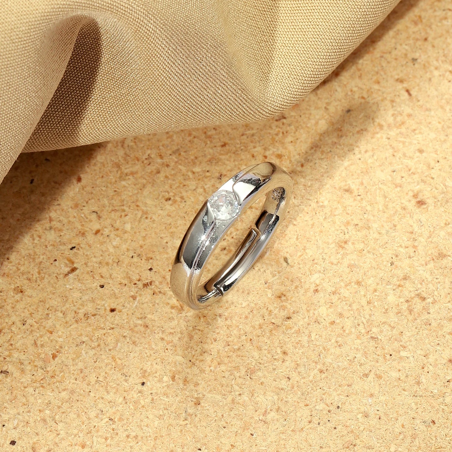 "Artificial Elegant Mystic Stone Ring for Women | Gold-Plated Adjustable Fashion Jewelry"