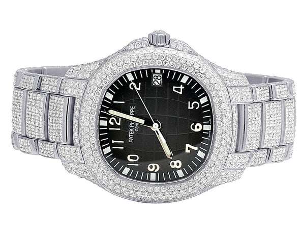 Stainless Steel Mechanical Moissanite Watch, Iced Out Bust Down Diamond, Hip Hop Style Watch for Men โ Customized VVS Branded