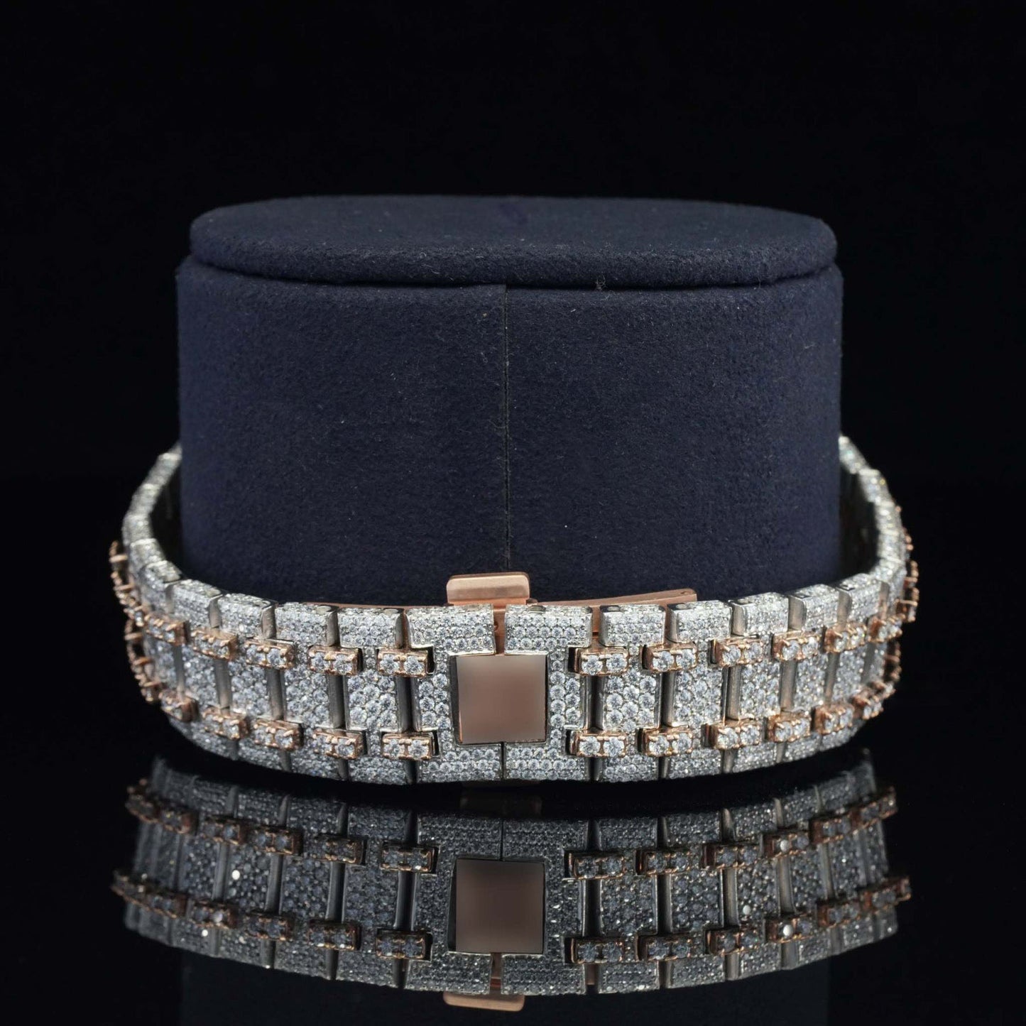 Fabulous Fully Iced-Out Moissanite Diamond Watch โ Fully Automatic Chronograph Luxury Timepiece for Men