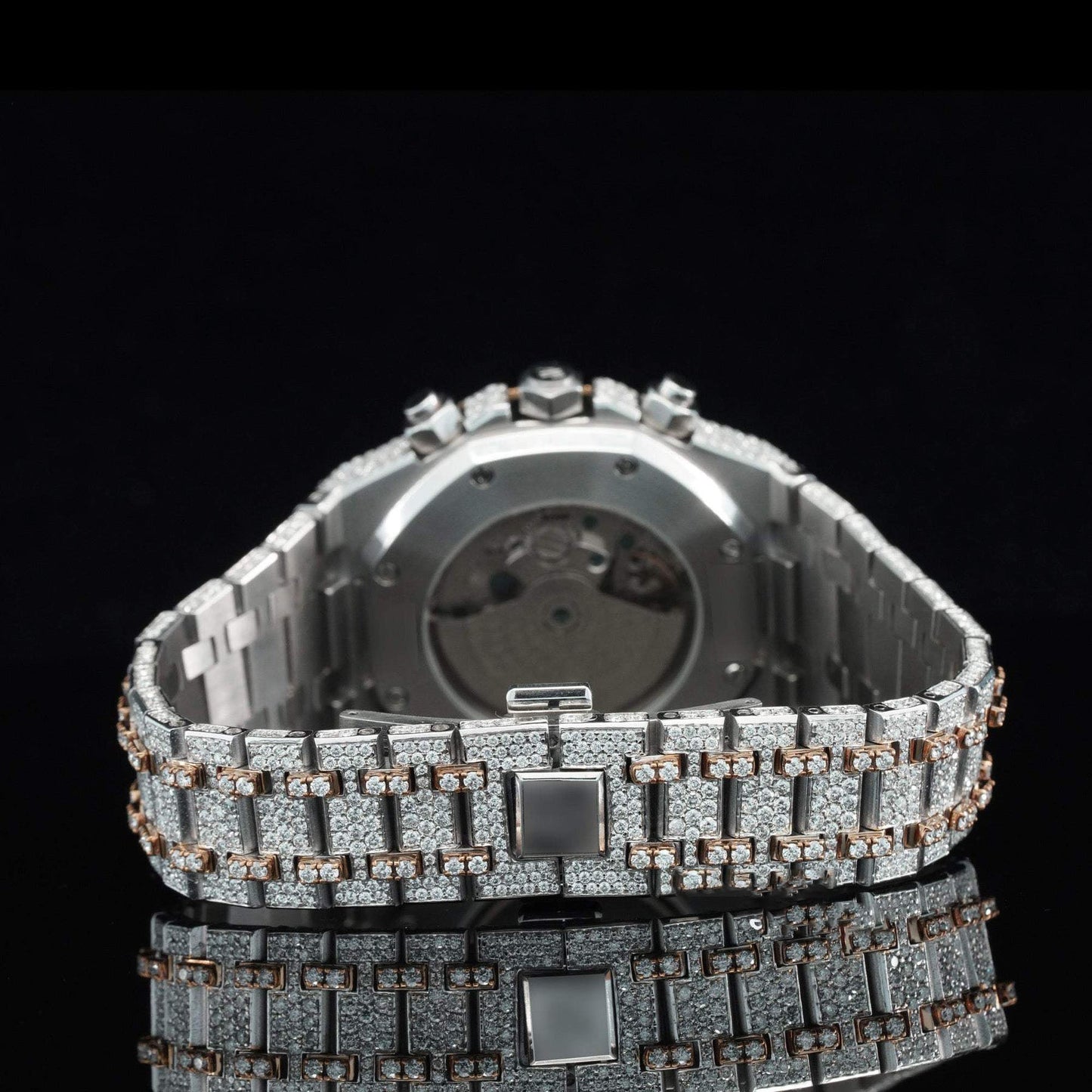 Luxury Iced-Out Bust Down Moissanite Diamond Automatic Watch – High-End Bling Timepiece for Ultimate Style & Shine