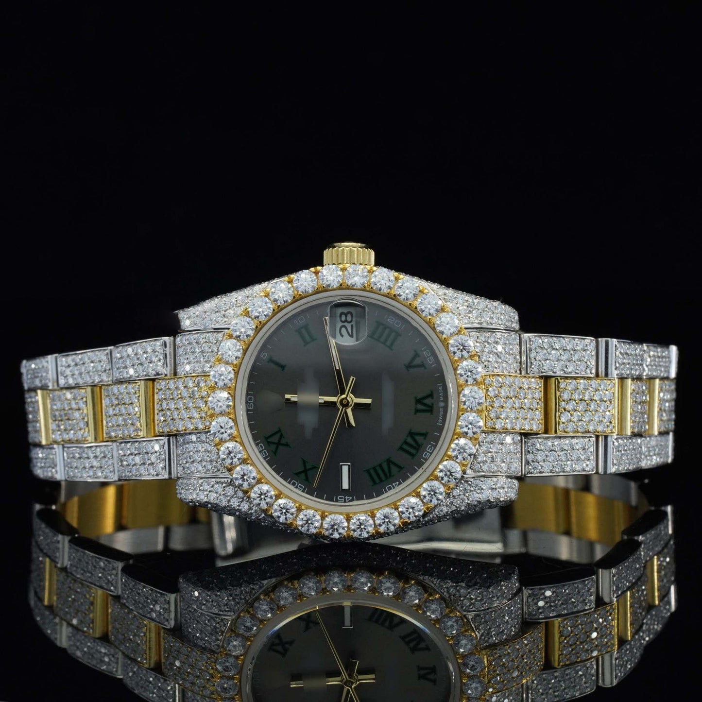 Iced Out Moissanite Diamond Watch – Japan Automatic Movement | Luxury Men's Icy Timepiece