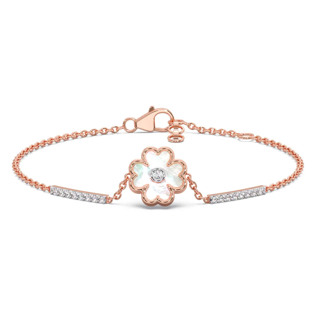 55 MM Moissanite Strung Clover Diamond Chain Bra – VVS Luxury Body Jewelry for Women in Yellow, Rose & White Gold Finishes