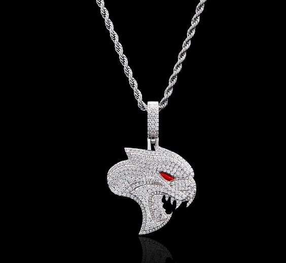 MW Unique VVS Moissanite Enamel Hellcat Pendant 925 Sterling Silver Hip Hop MW_P1004