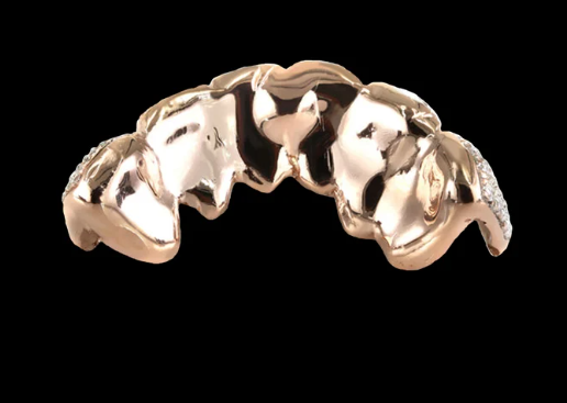 MW Lavish Shinny VVS Moissanite 925 Sterling Silver White Gold Plated Grillz Hip Hop MW_G1013