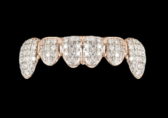 MW Lavish Shinny VVS Moissanite 925 Sterling Silver White Gold Plated Grillz Hip Hop MW_G1013