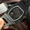 "Richa Mille RM055 Black Ceramic 50mm Watch on Rubber Strap – Swiss ETA Automatic Movement BBR Factory 1:1 Super Clone Replica"