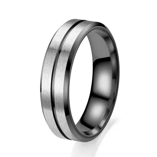 "Artificial Eclipse Black Band Ring for Men | Matte Finish Adjustable Fashion Jewelry"