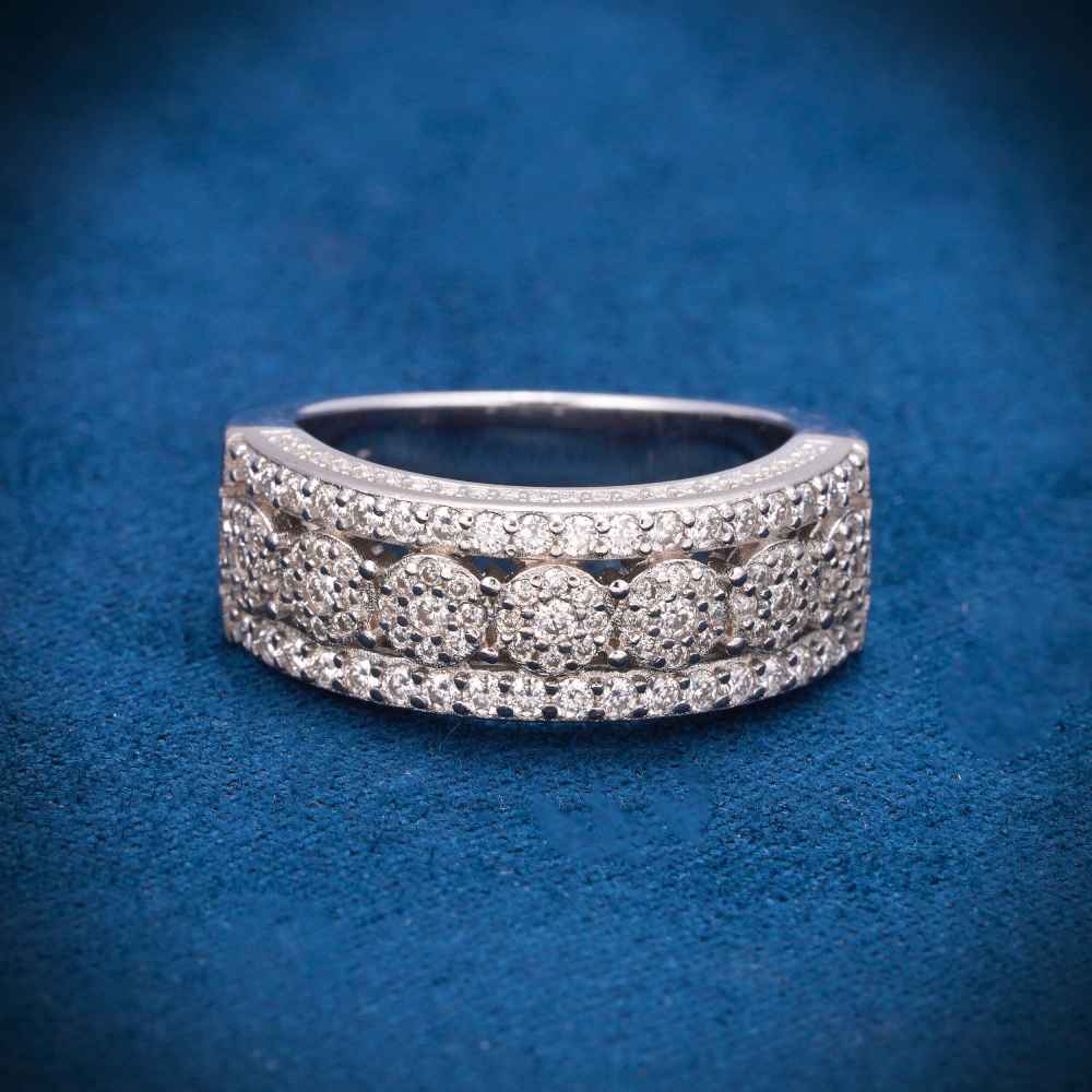 "Halo Cluster Channel Set Moissanite Ring – Iced Out VVS D-Color 925 Sterling Silver Engagement & Statement Ring for Wom