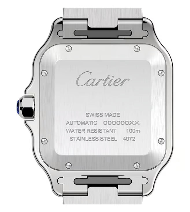 "Car Santos de Cartier Medium Model 35.1mm Gray Dial Stainless Steel Luxury Watch – Swiss ETA Automatic Movement 1:1 Super Clone Replica"