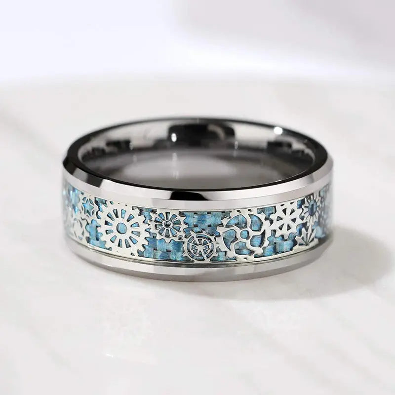 "Artificial Polished Perfection Band Ring for Women | Sleek Gold-Plated Adjustable Fashion Jewelry"