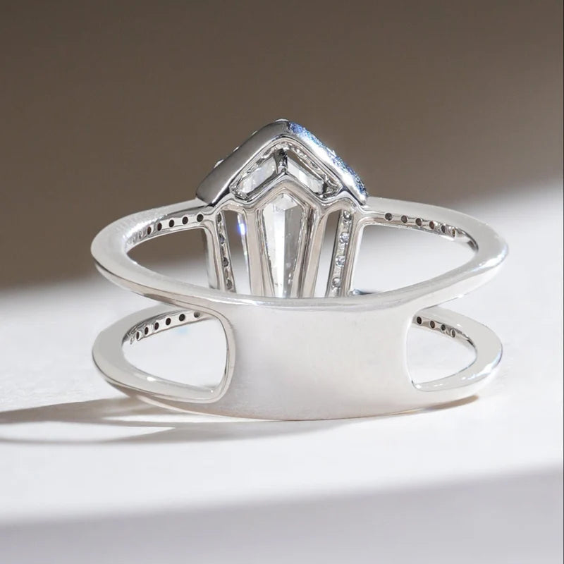 2 Carat Marquise Moissanite Engagement Ring – Victorian Style Lab-Grown Diamond Look Ring for Women