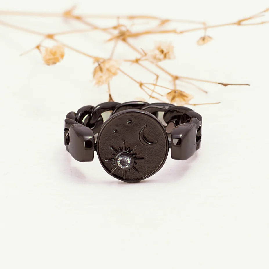 "Artificial Happily Taken Secret Flip Ring for Women | Adjustable Gold-Plated Fashion Jewelry"