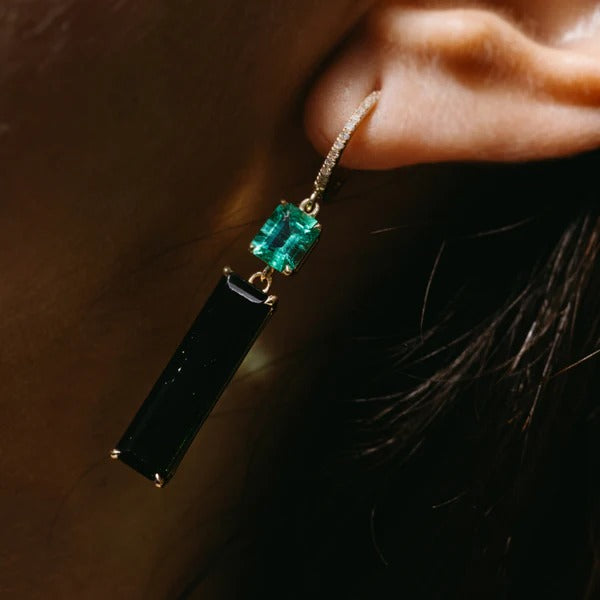 Muzo Emerald & Tourmaline Drops