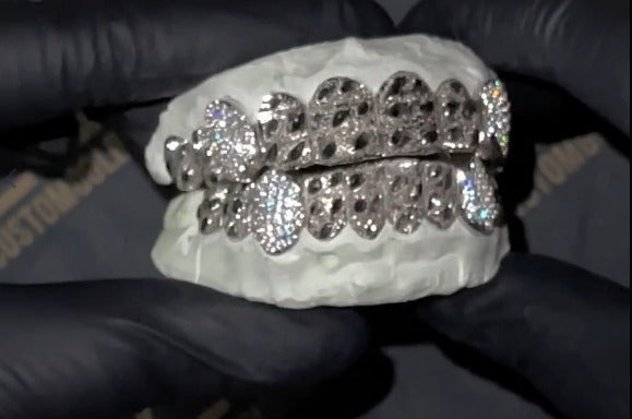 Nugget Cuts with Iced Fangs Grillz