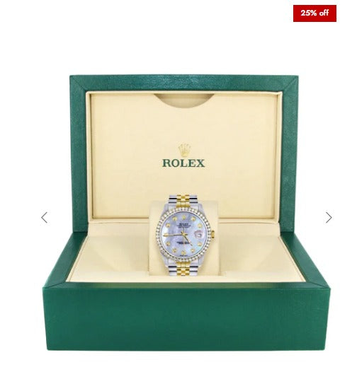 Two Tone Rolex Datejust Watch 16233 for Men | 36Mm | Mother of Pearl Dial | Jubilee Band