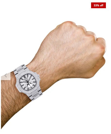 Diamond Patek Philippe Nautilus | Stainless Steel