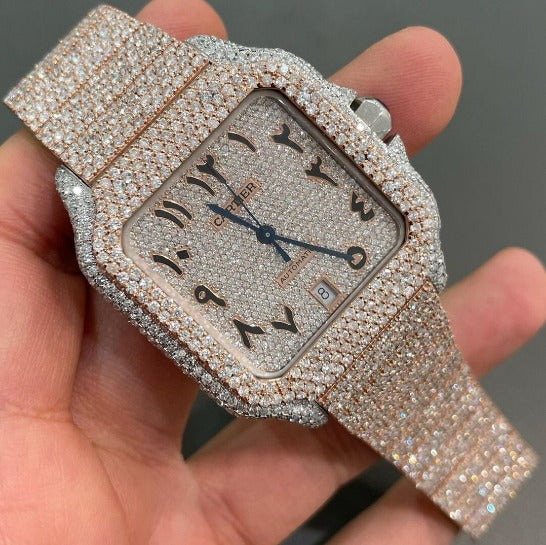 cartier watch moissanite watch vvs d color pass diamond tester