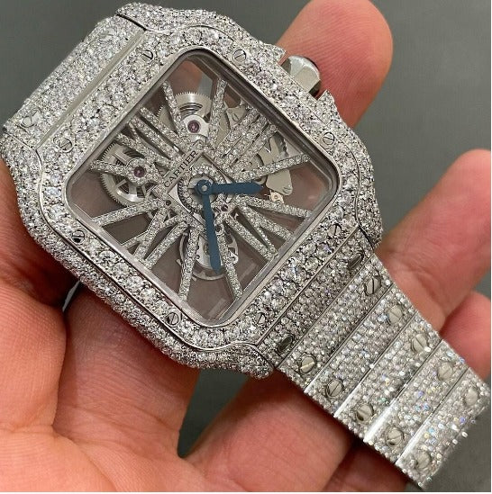 cartier watch moissanite watch vvs d color pass diamond tester
