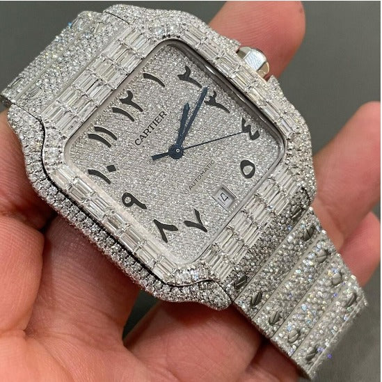 cartier watch moissanite watch vvs d color pass diamond tester