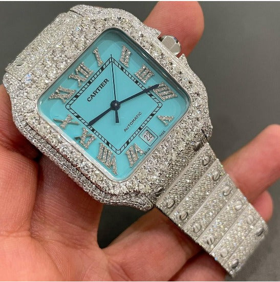 cartier watch moissanite watch vvs d color pass diamond tester