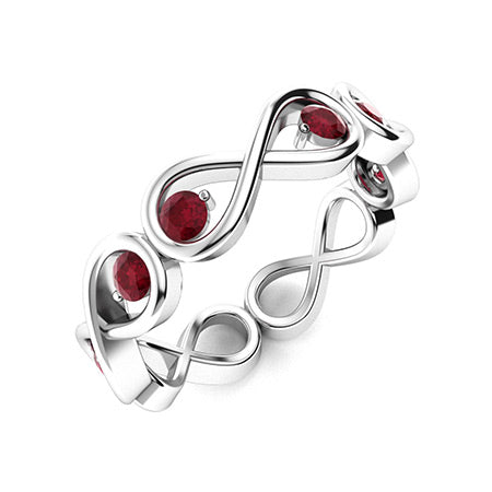 "Natural AAAA Ruby and Moissanite Wedding Ring for Women – Luxurious Diamond-Look Band in 925 Sterling Silver, Yellow Gold, Rose Gold, or White Gold"
