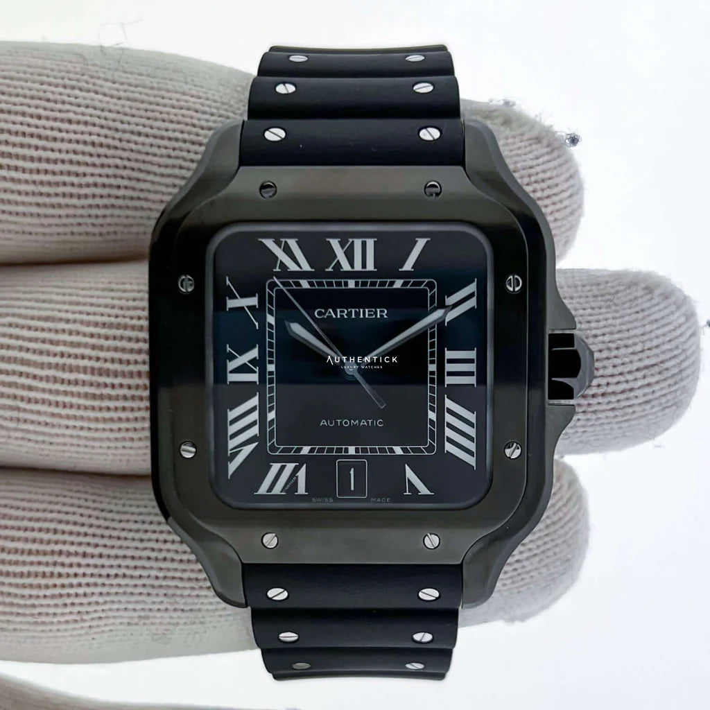 Car Santos de Cartier Large Model Black Dial 40mm Men’s Luxury Watch – Swiss ETA Automatic Movement 1:1 Super Clone Replica
