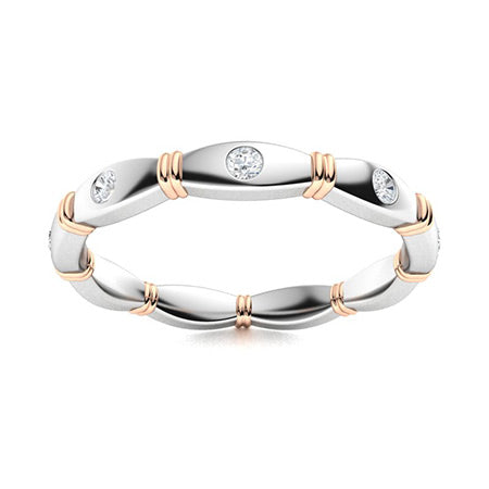 "SI Diamond and Moissanite Wedding Ring for Women – Elegant 925 Sterling Silver or Gold Band with Diamond-Look Brilliance"