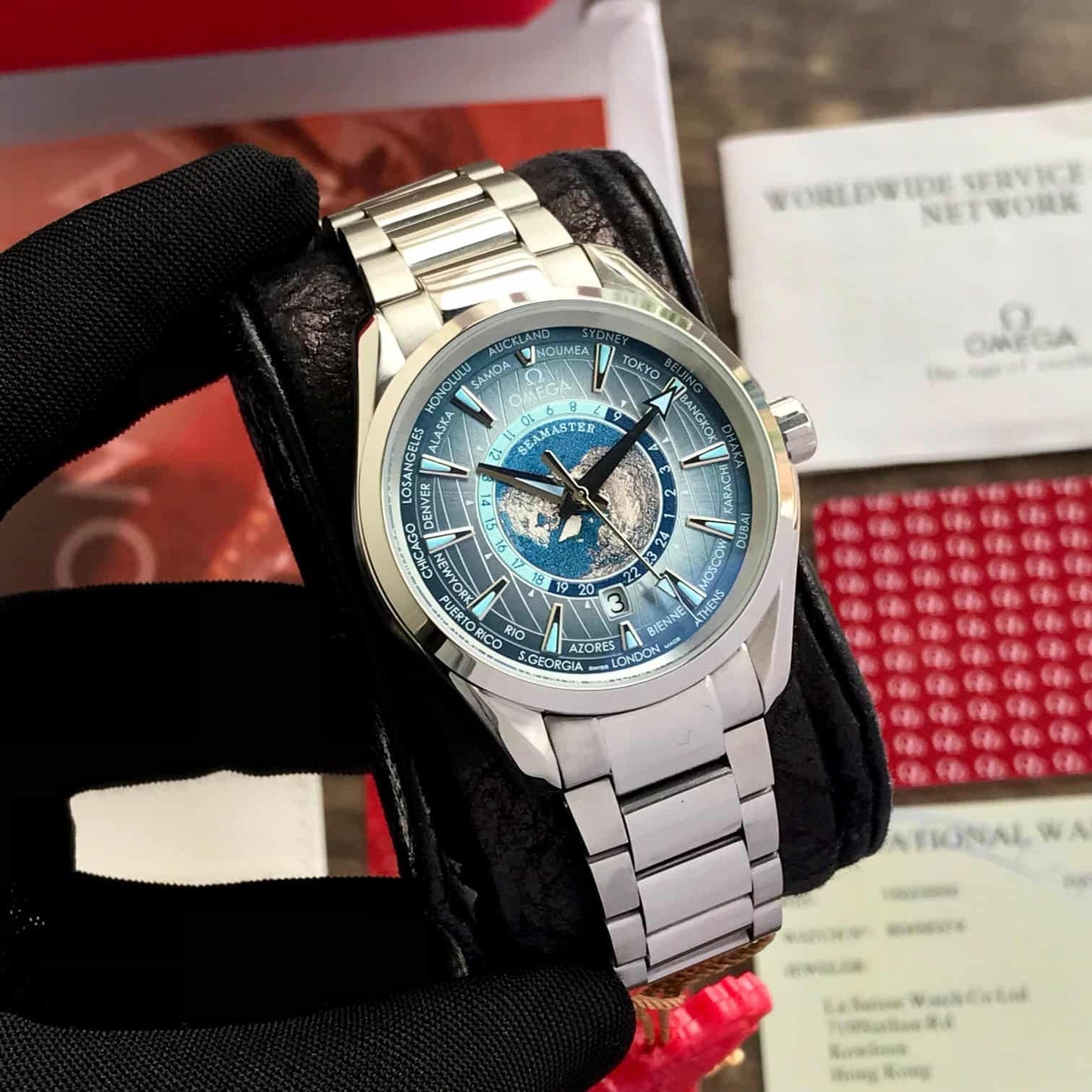 Omega Seamaster Aqua Terra World Map Dial Men’s Watch – Swiss ETA Automatic Movement 1:1 Super Clone Luxury Replica