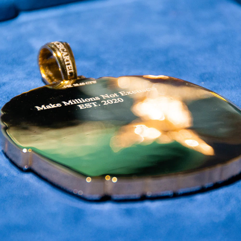 “MILLIONAIRE MINDSET” Custom Moissanite Pendant – Iced Out Diamond-Look Round Necklace Jewelry for Men & Women