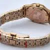 "Aude Piguet Royal Oak 34mm Diamond Bezel Blue Dial Rose Gold Women’s Watch – Swiss ETA Quartz Movement | 1:1 Super Clone Luxury Replica"