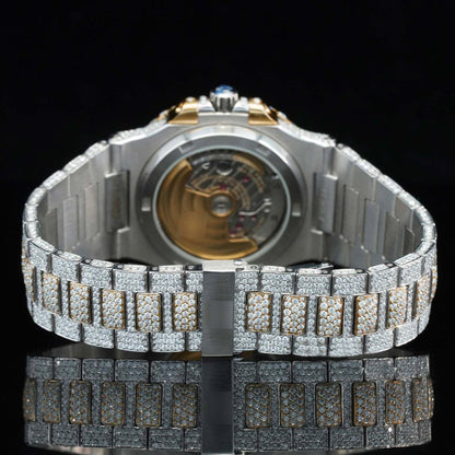 Fully Iced Out Moissanite Diamond Watch – Luxury Birthday Gift for Men – VVS Hip Hop Bling Bustdown Watch