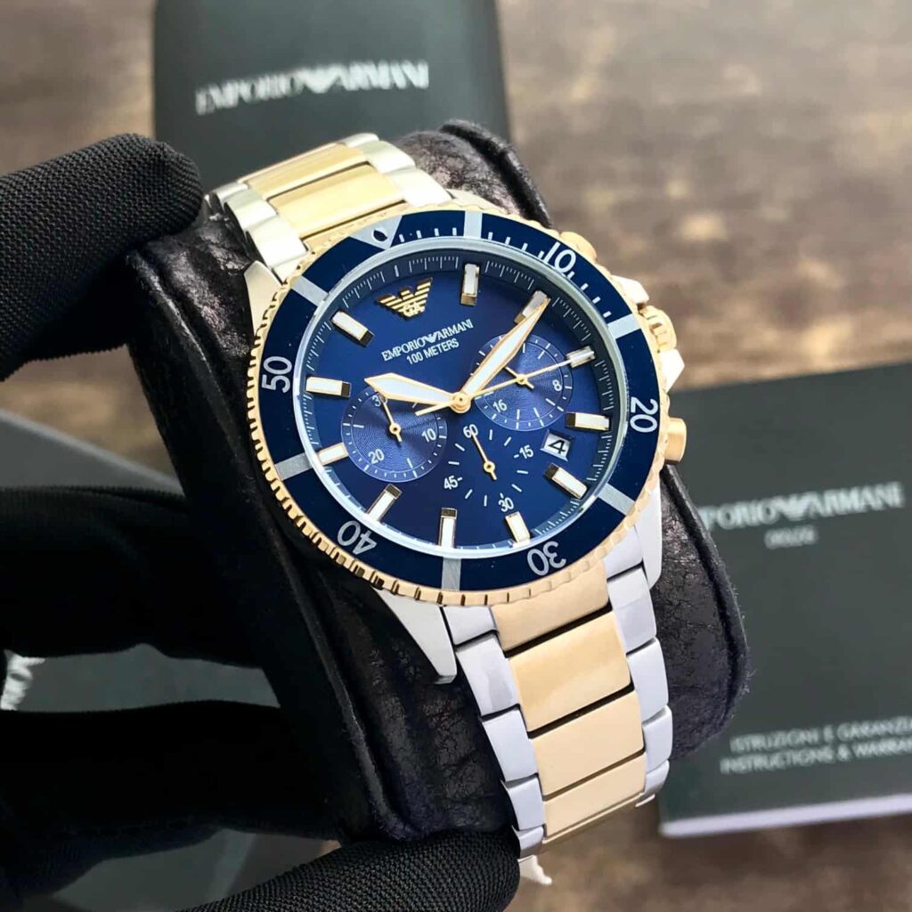 "Emporio Armani AR11362 Chronograph Analog 43mm Men’s Watch – Swiss ETA Quartz Movement 1:1 Super Clone Replica"