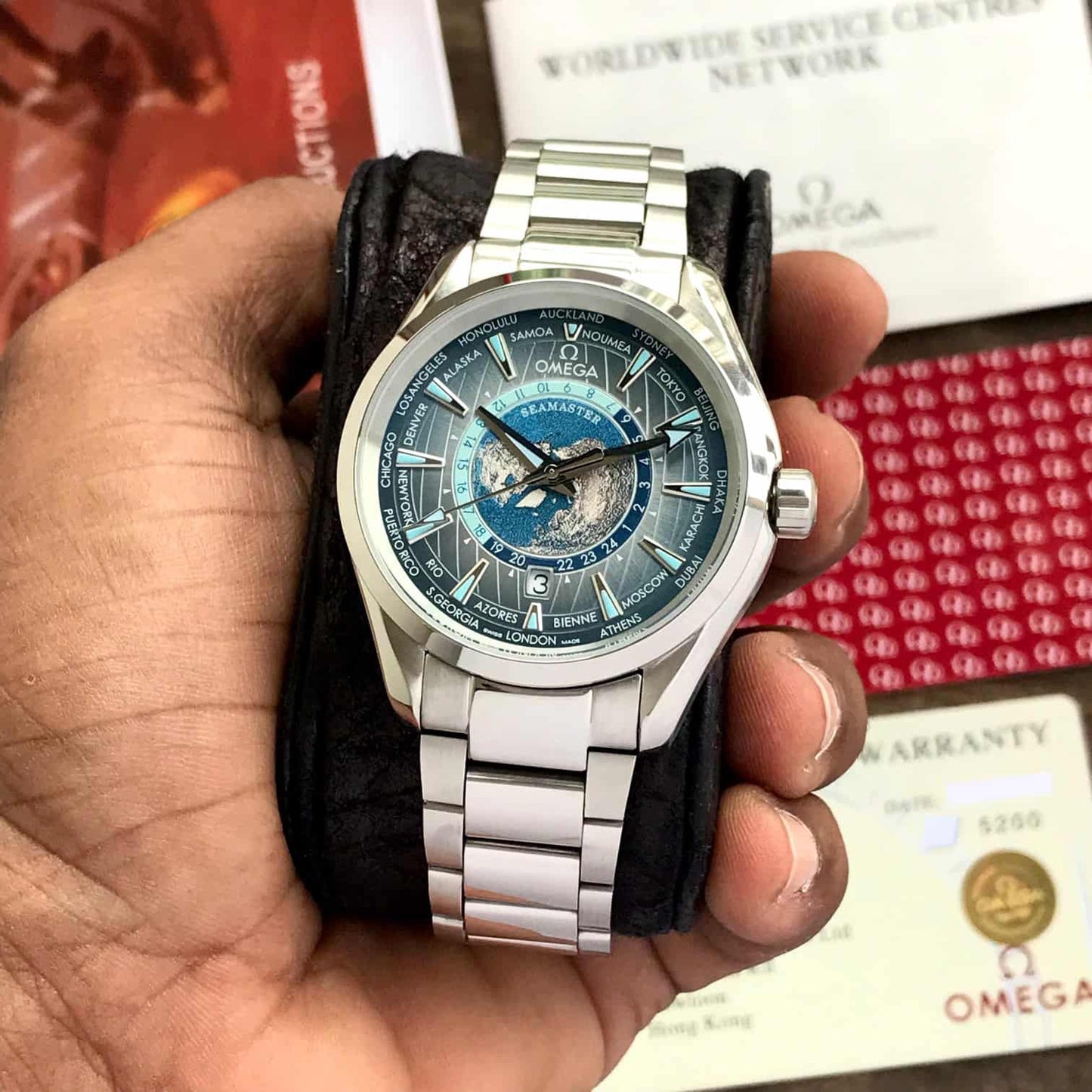 Omega Seamaster Aqua Terra World Map Dial Men’s Watch – Swiss ETA Automatic Movement 1:1 Super Clone Luxury Replica