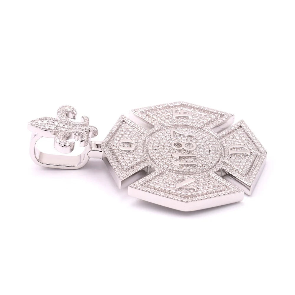 “1187” Custom Moissanite Circle Pendant – Iced Out Diamond-Look Personalized Hip Hop Necklace Jewelry