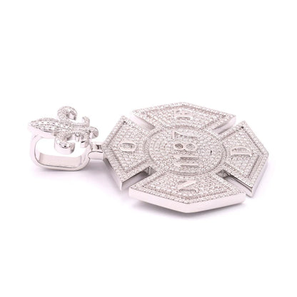 “1187” Custom Moissanite Circle Pendant – Iced Out Diamond-Look Personalized Hip Hop Necklace Jewelry