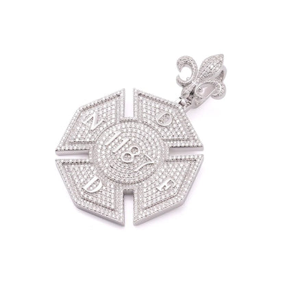 “1187” Custom Moissanite Circle Pendant – Iced Out Diamond-Look Personalized Hip Hop Necklace Jewelry