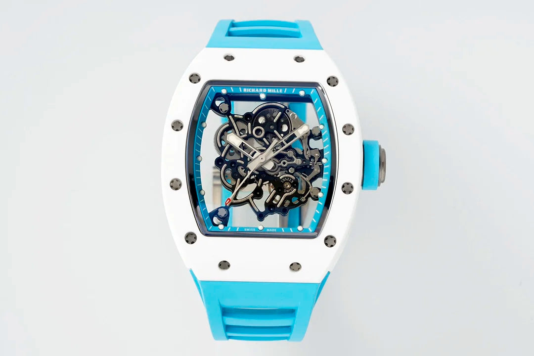 "Richa Mille RM055 Blue Ceramic Skeleton Dial 42mm Men’s Watch – Swiss ETA Automatic Movement 1:1 Super Clone Replica"