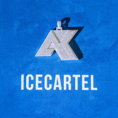 “AK” Custom Moissanite Pendant – Iced Out Diamond-Look Personalized Hip Hop Necklace Jewelry