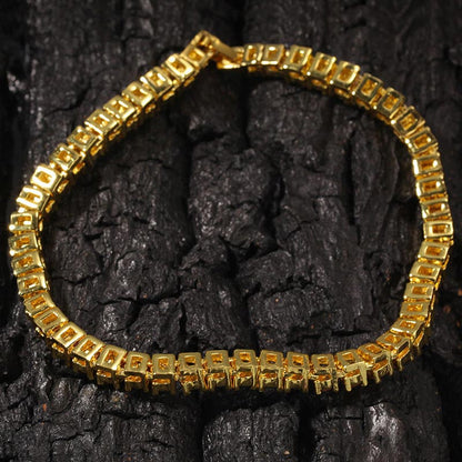4mm Multi-Color Moissanite Tennis Bracelet – VVS Diamond-Look Rainbow Jewelry for Men & Women