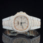 Classic Iced Out Automatic Watch – Luxury VVS Moissanite Bust down Bling Watch with Sapphire Crystal Glass for Men