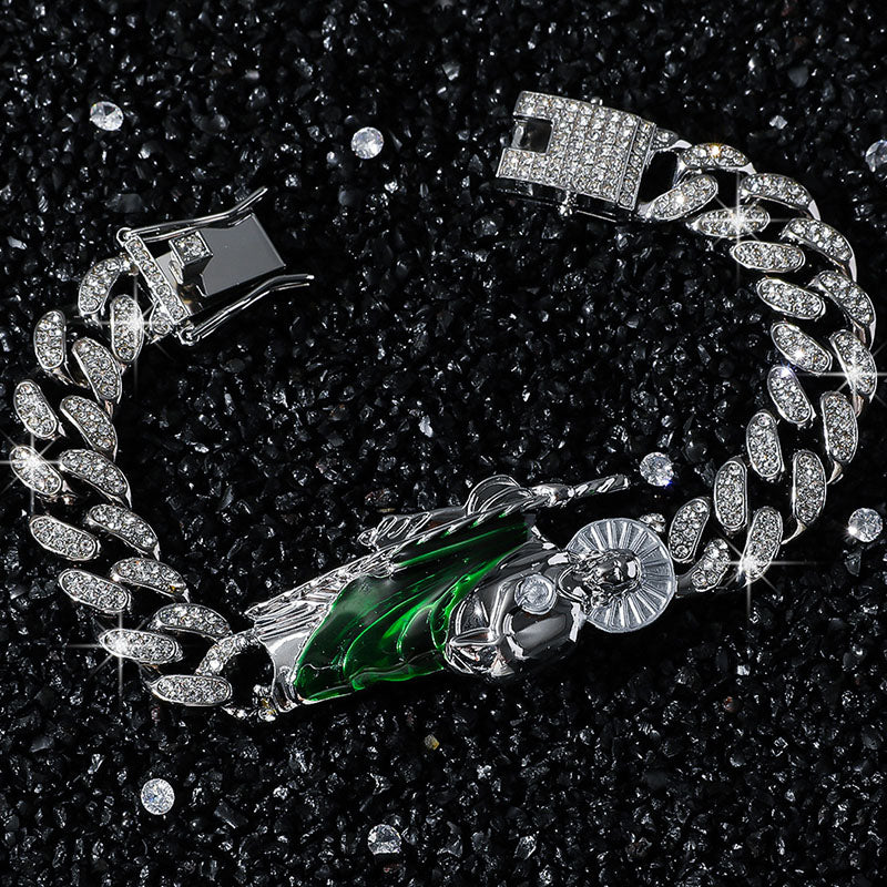 "10mm Moissanite Jude Cuban Link Bracelet – Iced Out VVS Diamond-Look Hip Hop Jewelry for Men & Women"