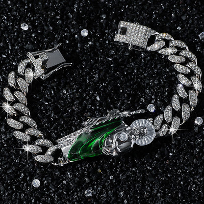 "10mm Moissanite Jude Cuban Link Bracelet – Iced Out VVS Diamond-Look Hip Hop Jewelry for Men & Women"