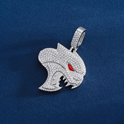 MW Unique VVS Moissanite Enamel Hellcat  Pendant 925 Sterling Silver Hip Hop MW_P1004