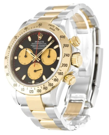"Ro Daytona Cosmograph 40mm Two-Tone Gold & Stainless Steel Black Dial Luxury Men’s Chronograph Watch – Swiss ETA Automatic Super Clone Replica"
